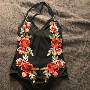 LF Rose Embroidered Bodysuit
